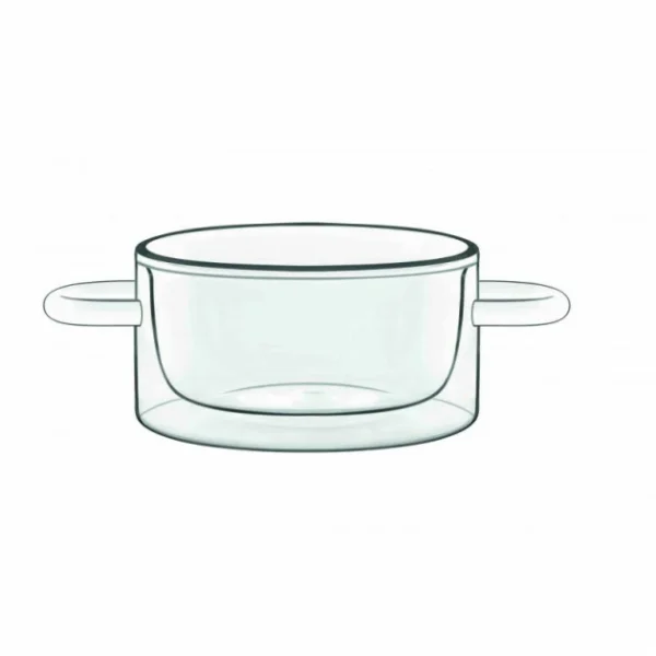 Casserole En Verre Double Paroi 27 Cl (x2) Luigi Bormioli THERMIC GLASS 1