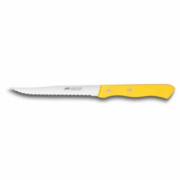 Couteau à Steak Cranté 11,5 Cm Sabatier Jaune 1