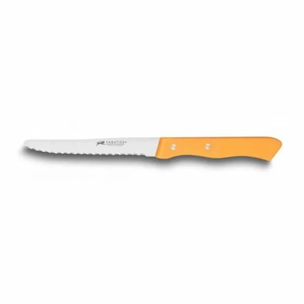 Couteau De Table Cranté 10,5 Cm Sabatier Orange 1