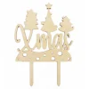 FIN DE SERIE Cake Topper Bois Xmas 13cm Scrapcooking 7