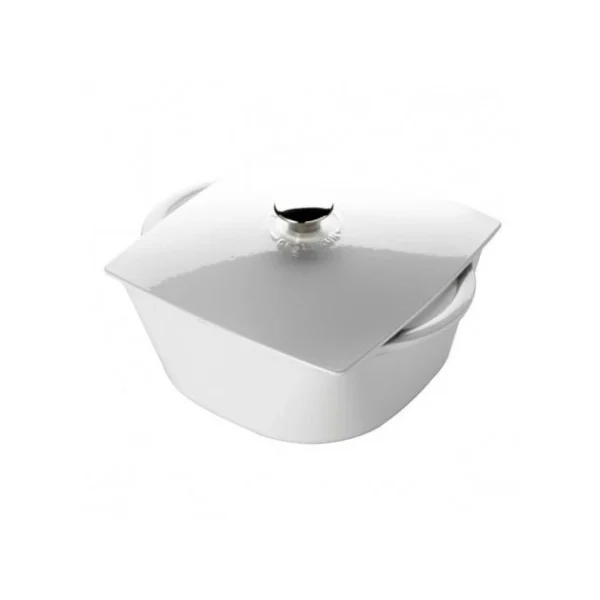 FIN DE SERIE Cocotte En Fonte Carronde 24 Cm Blanc Chasseur 3