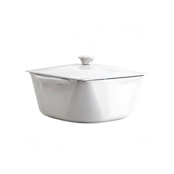 FIN DE SERIE Cocotte En Fonte Carronde 24 Cm Blanc Chasseur 4