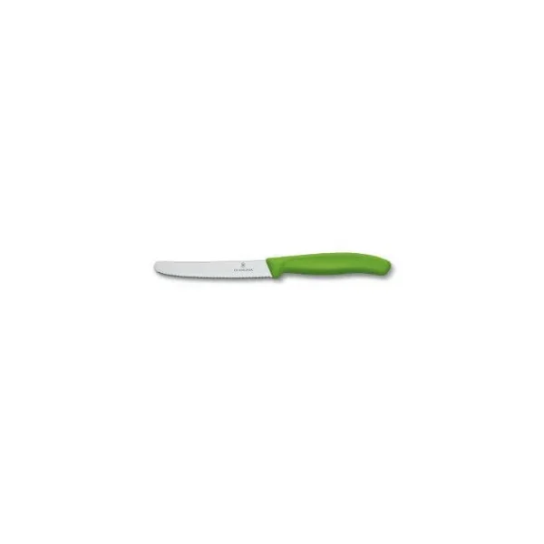 Lot 2 Couteaux à Tomate 11 Cm Vert Swiss Classic Victorinox 1