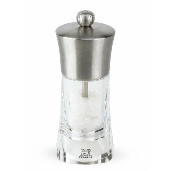 Grosses soldes 👍 Moulin à Sel Ouessant 14 cm Transparent-Inox Peugeot 👍 1