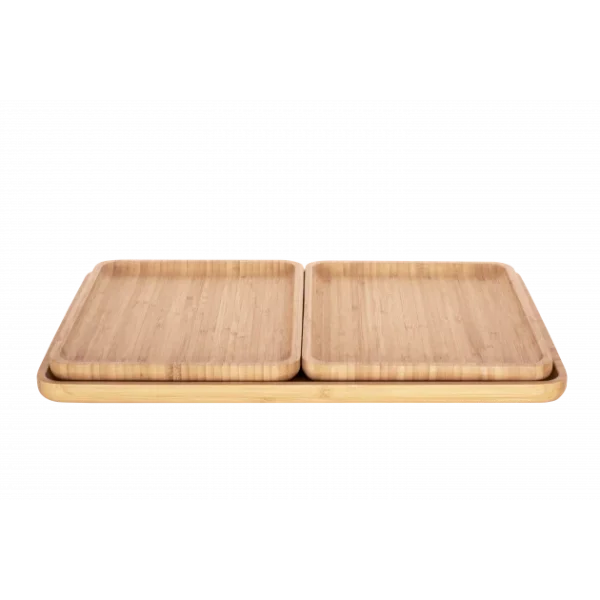 Plateau De Service En Bambou 42 X 30 Cm Pebbly 3